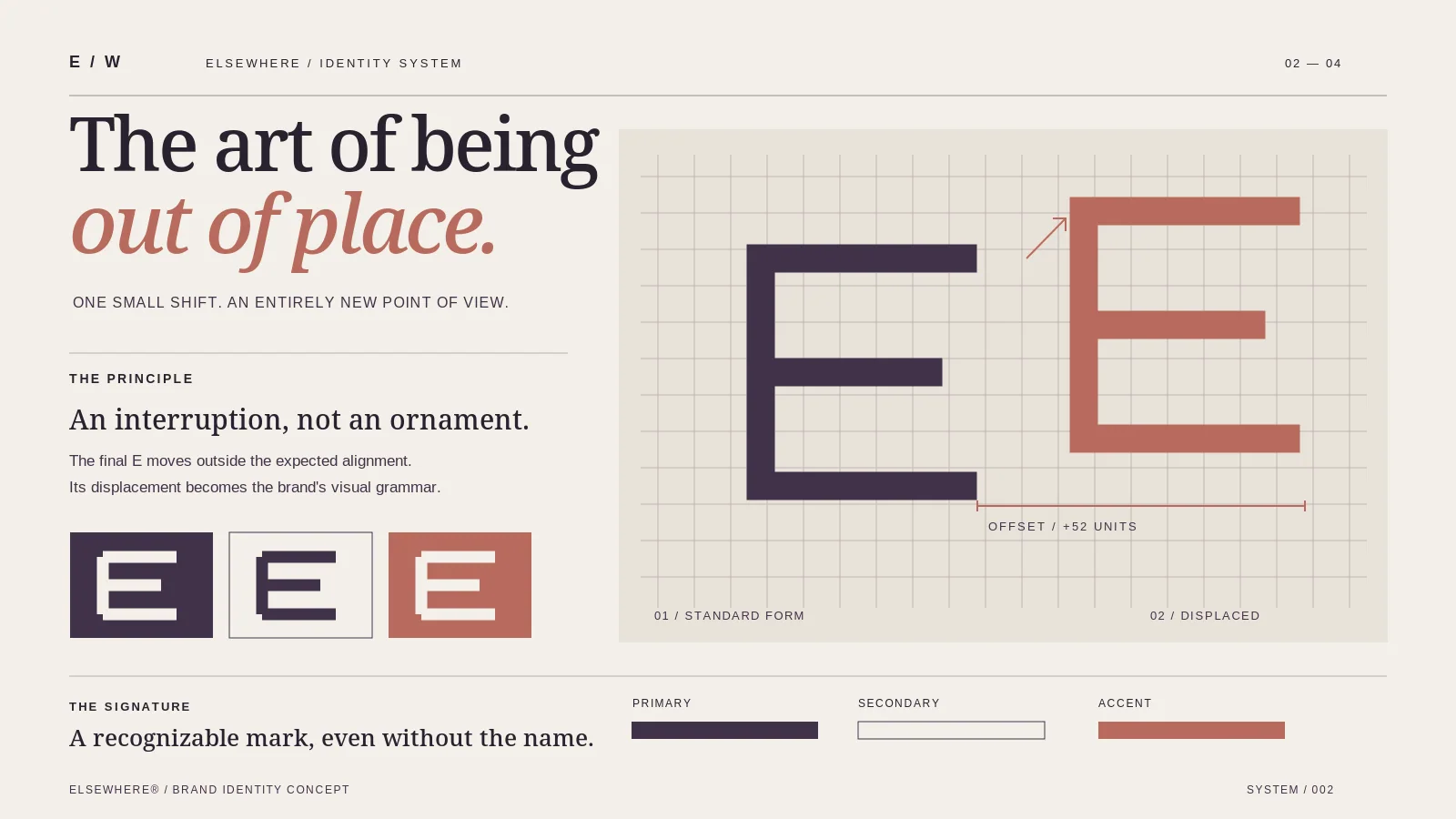 ELSEWHERE — Identity construction